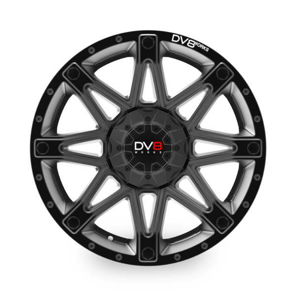 DV8 Works Armoured 20" alloy wheels - Black - Image 2